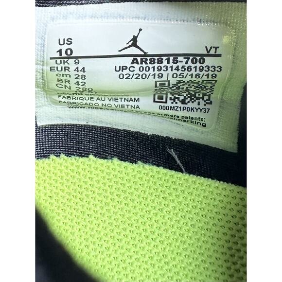 Men\'s Nike Air Jordan React Havoc Volt Sneakers Sz 10 Athletic Gym